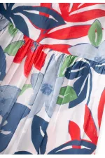 Robe fluide à motifs, 1 à 8 ans, bleue