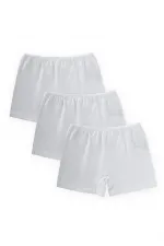 Triple-Binded Girls Boxer Shorts 2-9 Years White