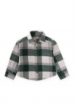 Oduncu Gömleği 1-9 Yaş Haki Ekoseli