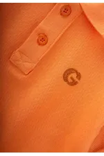 Embossed Polo Neck T-Shirt 2-10 Years Orange