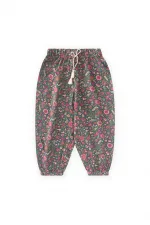 Patterned Viscose Harem Pants, Ages 2-10, Light Green