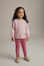 Sweatshirt Set for 2-10 Years Old Powder Pink