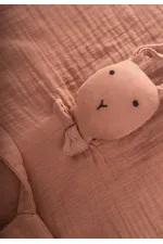Tavşan Müslin Uyku Arkadaşı (Yıkanmıştır) 40X40 cm Açık kahve