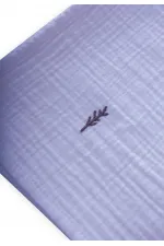 Nakışlı Müslin Battaniye 90X100 Cm K Mavi