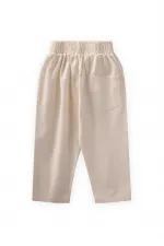 Pantalons boyfriend 1-7 ans Naturel