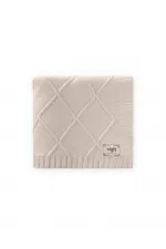 Couverture tricotée 80 x 100 cm naturelle