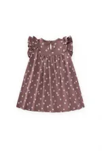 Robe à volants à motifs, 1 à 8 ans, couleur cuivre