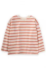 T-shirt rayé saisonnier orange 1-10 ans