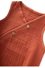 Body à col enveloppant 0-3 ans rouille