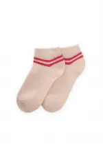 Bottines rayées pour enfant, chevilles apparentes, 5-12 ans, corail