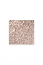 Tissu mousseline 50x50 cm, motif floral rose poudré