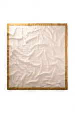 Couverture brute à quatre couches, passepoil épais, 85 x 90, moutarde