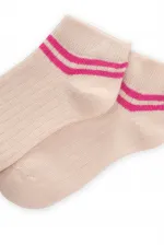 Bottines pour enfants à rayures aux chevilles, 5-12 ans, fuchsia