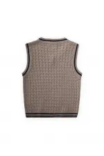 Saş Örgü Triko Süeter 3-9 Yaş Bej