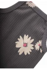 Askılı Zıbın 0-3 Yaş Gri