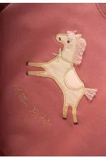 Horse Applique Sweatshirt, 1-6 Years Old, Dusty Rose