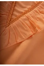 Etek Ucu Ve Arkası Dantelli Elbise 2-7 Yaş Kavuniçi