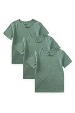 Boys' Short-Sleeved Triple Tank Top, Ages 2-9, Green