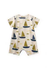 Patterned Overalls 0-4 Years Ecru