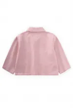 Large Double Pocket Gabardine Jacket for 2-7 Years Pink