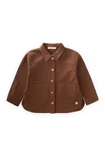 Gabardin Ceket 3-14 Yaş Kahve