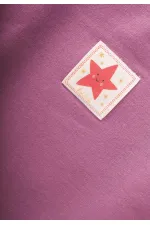 Tag Detailed Sweatshirt Set for 1-7 Years Old Fuchsia