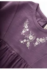 Müslin Şalvarlı Tunik Takım 1-7 Yaş Mor