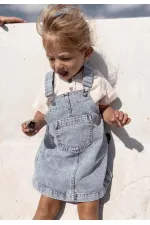 Gilet en jean bleu 2-7 ans