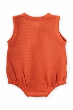 Waffle Patlı Zıbın 0-3 Yaş Kiremit