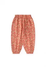 Desenli Viskon Şalvar 2-10 Yaş Yavruağzı