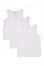Üçlü Geniş Askılı Atlet 2-9 Yaş Beyaz