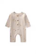 Baskılı Tulum 0-3 Yaş Yelken Desen