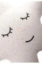 Foil Printed Star Ornament Baby Pillow 35X35 cm Ecru