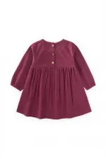 Robe en velours prune 1-8 ans