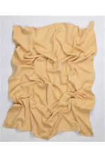 Hasır Desen Bebek Pamuk Battaniye (Yıkanmıştır) 93X100 cm +/- 3 cm Hardal Sarı