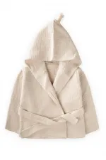 Double Layer Muslin Child Bathrobe 1-9 Years Natural