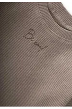 Ensemble sweat-shirt brodé Be Cool, taille S, couleur vison, 0-5 ans