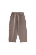 Keten Boyfriend Pantolon 2-10 Yaş Vizon