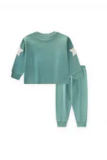 Ensemble pyjama appliqué vaisseau spatial, 2-8 ans, vert