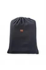 Parure de lit en mousseline avec pochette 100 x 135 cm +/- 3 cm, drap 120 x 150 cm, taie d'oreiller 35 x 45 cm, coloris fumé