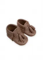 Deri Bebek Ayakkabı 17-21 Numara Kahve