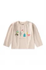 Authentic Printed Seasonal T-Shirt, Ages 1-7, Beige