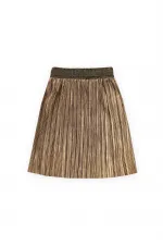 Piliseli Sim Lastik Detaylı Etek 2-10 Yaş Gold