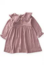 Seasonal Dress with Collar for 2-10 Years Old, Lilac Seasonal Dress with Collar for 2-10 Years Old, Lilac