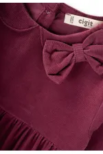 Robe en velours prune 1-8 ans