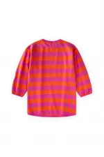 Striped Knitted Tunic, Ages 4-12, Orange/Fuchsia
