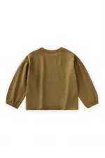 Fırçalı Rustik Uzun Kollu T-Shırt 1-7 Yaş Olive