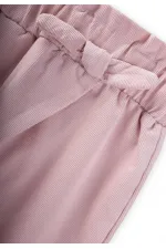 Pantalon shalwar pour bébé 0-3 ans rose poudré