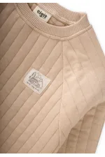 Kapitone Sweatshirt Takım 1-7 Yaş Bej