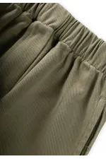 Dizi Pensli Gabardin Pantolon 2-7 Yaş Haki Yeşil